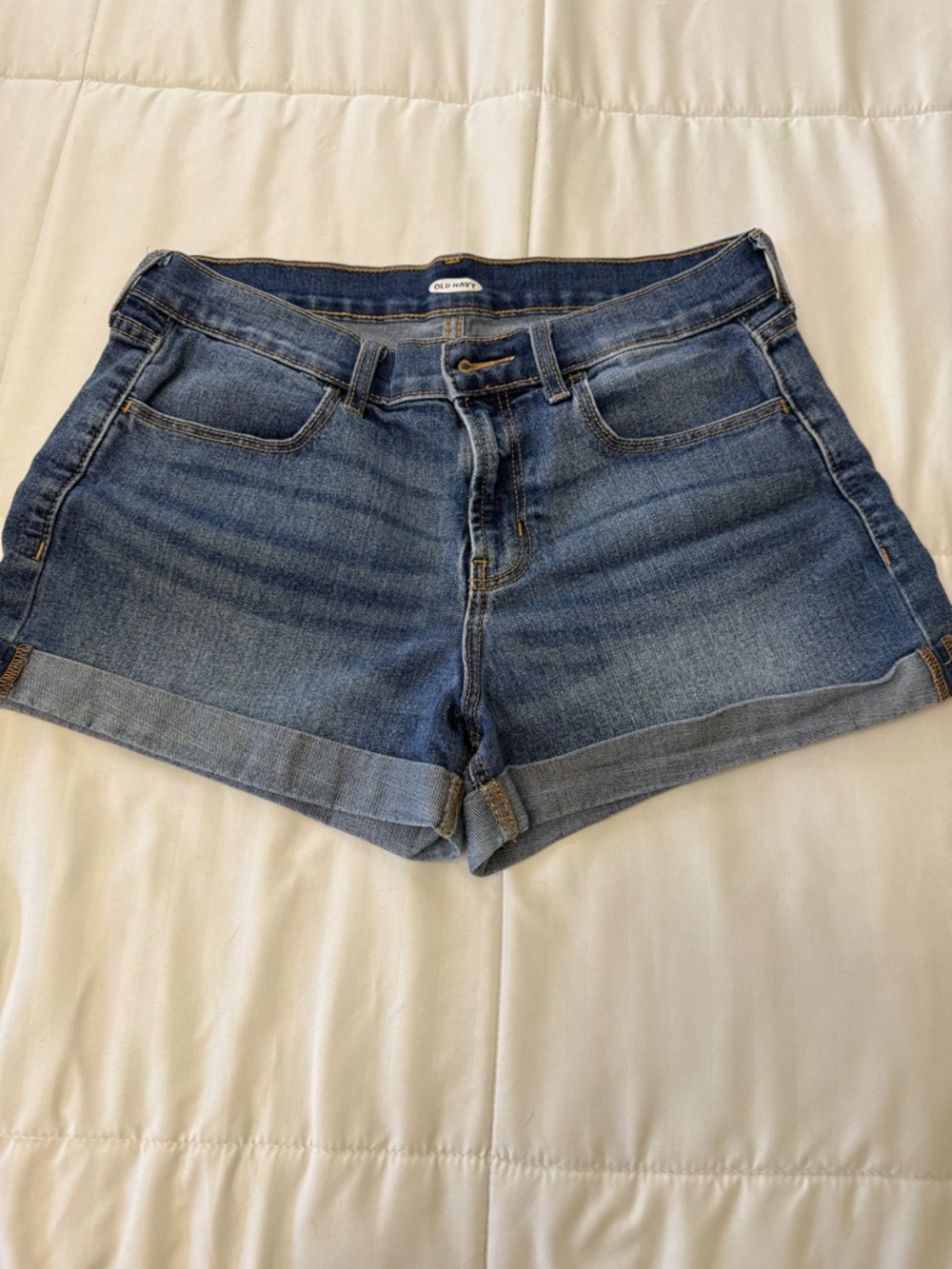 Old Navy Mid-Blue Denim Cuffed Women’s Shorts